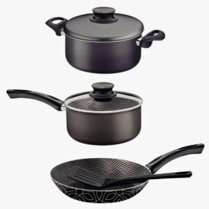 Batería De Cocina Tramontina París Antiadherente Vidrio 6 Pz