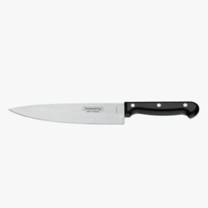 Cuchillo Cocina Chef Hoja 15 Cm Inox Ultracorte Tramontina Color Negro