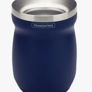 Mate Tramontina Acero Inoxidable Azul 240 Ml Doble Pared Liso