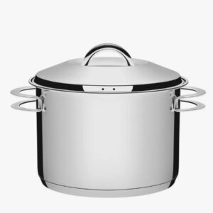 Olla Tramontina Solar Triple Fondo Alta 28 Cm 11.9 L Acero Inox Color Gris