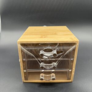 Caja madera c/3cajones (ba2007)