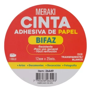 Cinta bifaz- 12mm x 25mts (26449)
