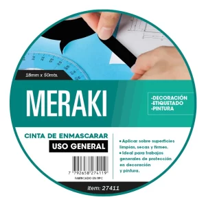 Cinta enmascarar 18mm x 50 mts (blanca )