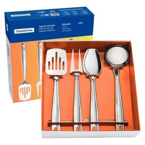 Set x 4 utensilios acero
