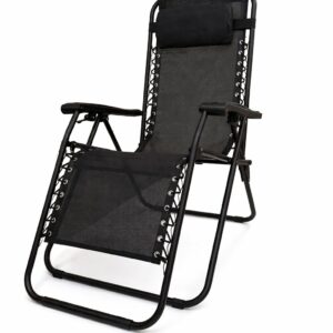 Reposera plegable negra